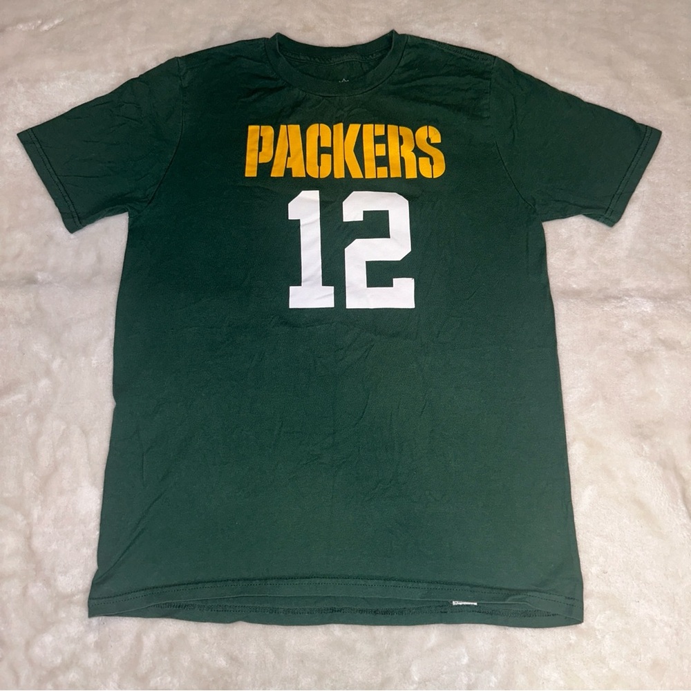 NFL Packers Green Rodgers #12 TShirt Size XL